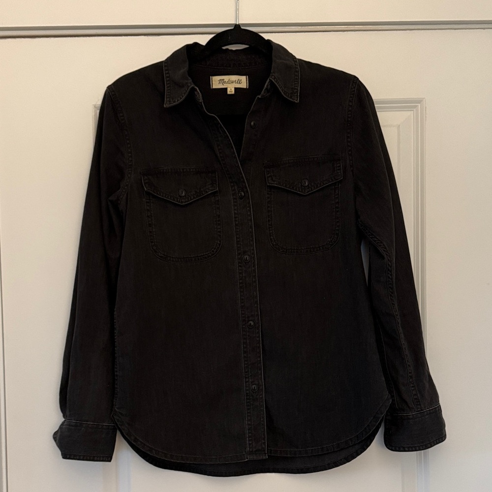 Madewell Black Button Down Shirt
